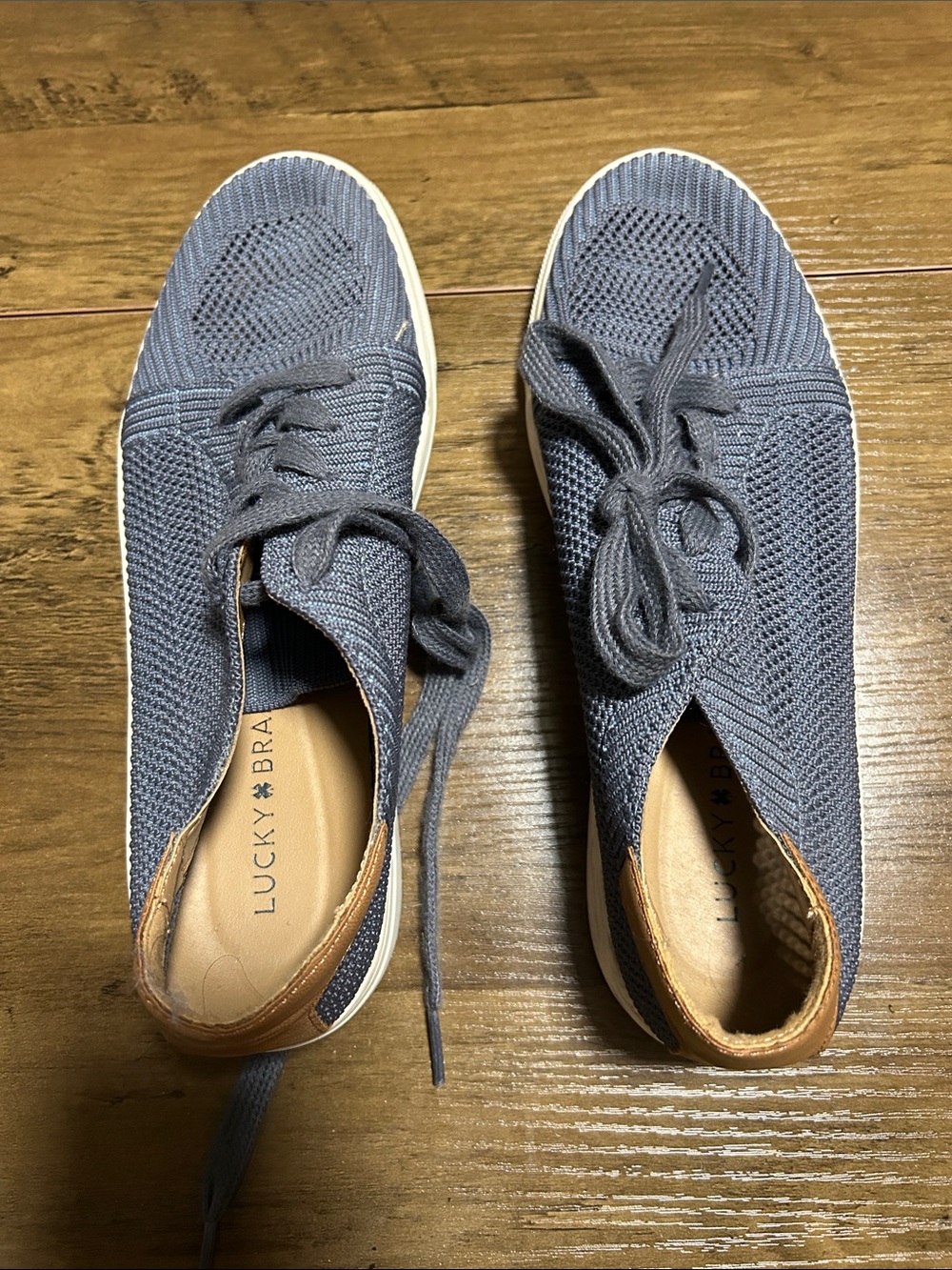 Lucky Brand Women's Slate Knit Lace-Up Sneakers